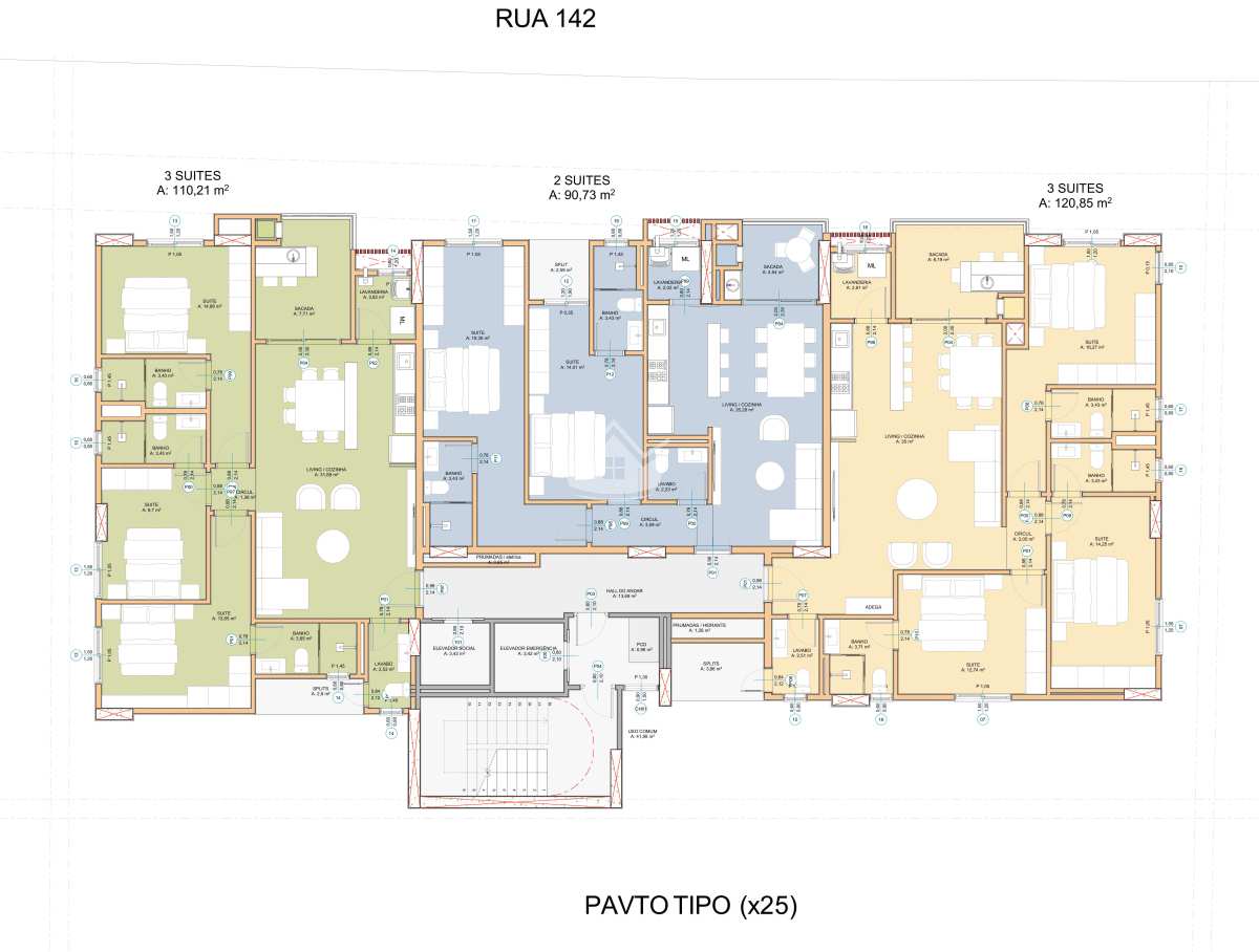  - VILLAGIO DI TRENTO: Apartamentos na Planta de 2 a 3 Suítes - Centro, Itapema/SC | 90m² a 120m² Privativos | INVISTA